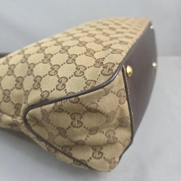 ✨️GUCCI GG Canvas Web Sherry Line Tote Bag - Picture 11 of 16